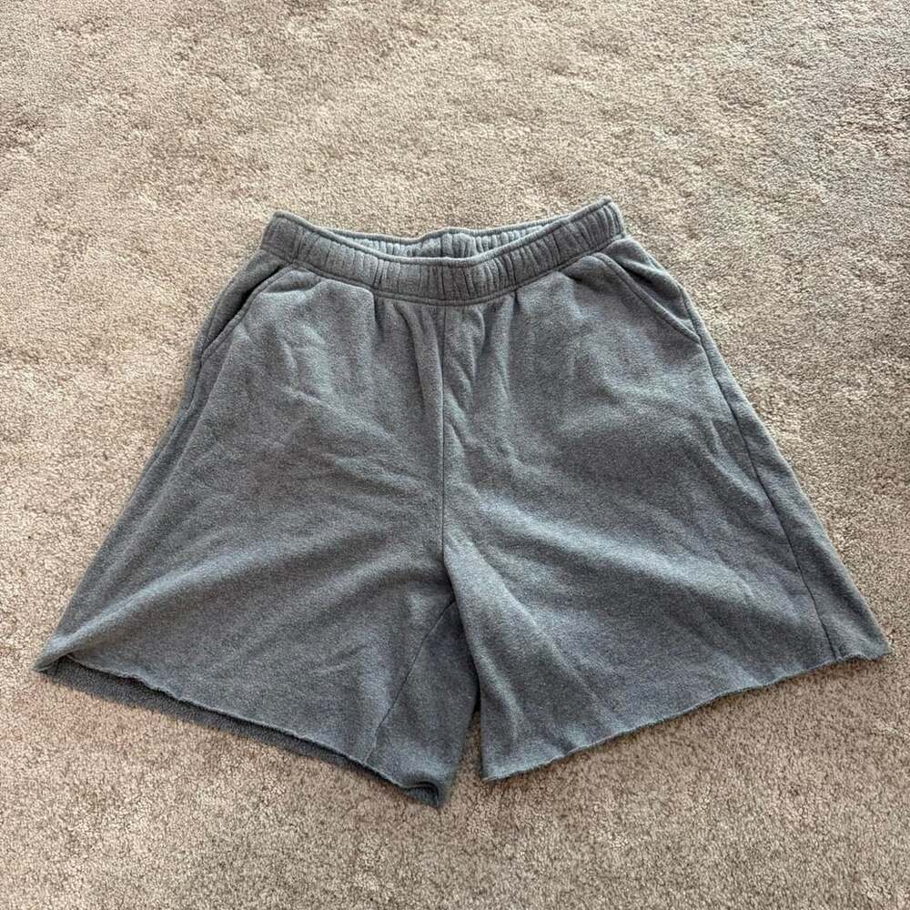 Wild Fable Heather Gray Sweat Shorts Size M Raw Hem